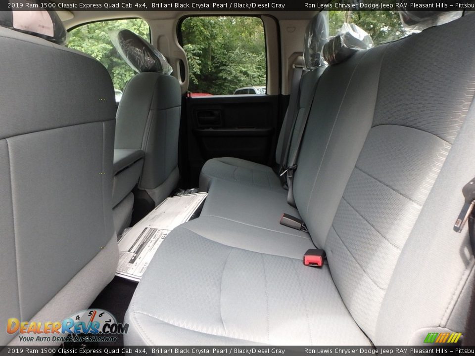 2019 Ram 1500 Classic Express Quad Cab 4x4 Brilliant Black Crystal Pearl / Black/Diesel Gray Photo #11