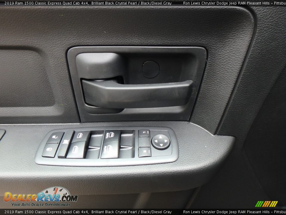 2019 Ram 1500 Classic Express Quad Cab 4x4 Brilliant Black Crystal Pearl / Black/Diesel Gray Photo #13