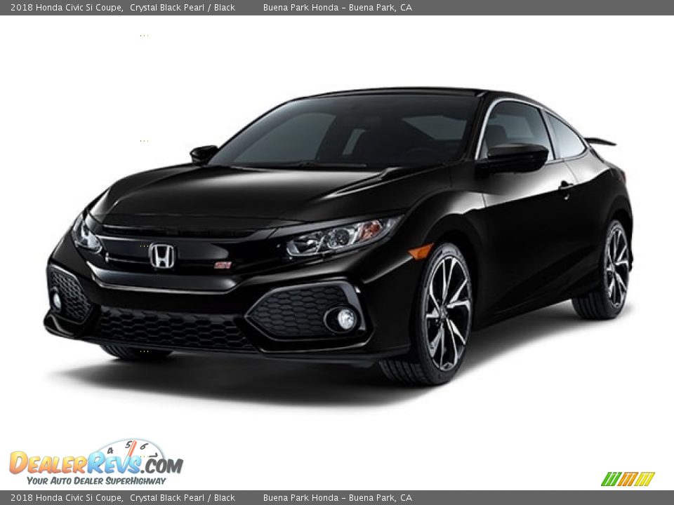 2018 Honda Civic Si Coupe Crystal Black Pearl / Black Photo #26