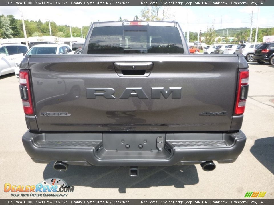 2019 Ram 1500 Rebel Crew Cab 4x4 Granite Crystal Metallic / Black/Red Photo #4