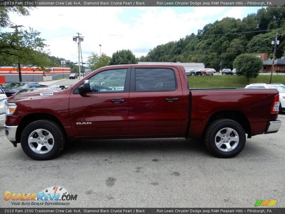 2019 Ram 1500 Tradesman Crew Cab 4x4 Diamond Black Crystal Pearl / Black Photo #2