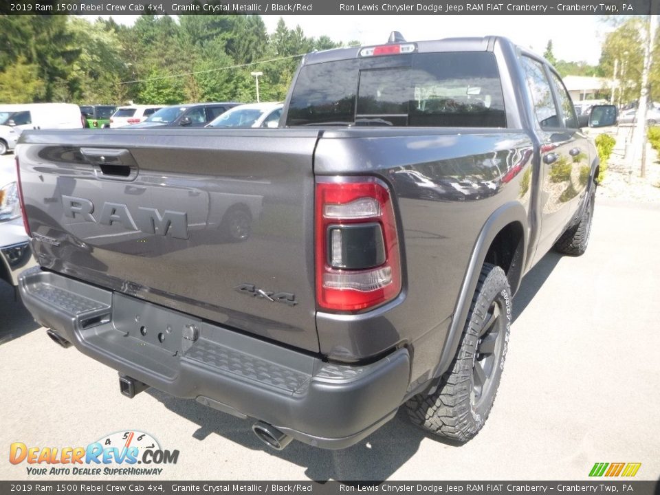 2019 Ram 1500 Rebel Crew Cab 4x4 Granite Crystal Metallic / Black/Red Photo #5