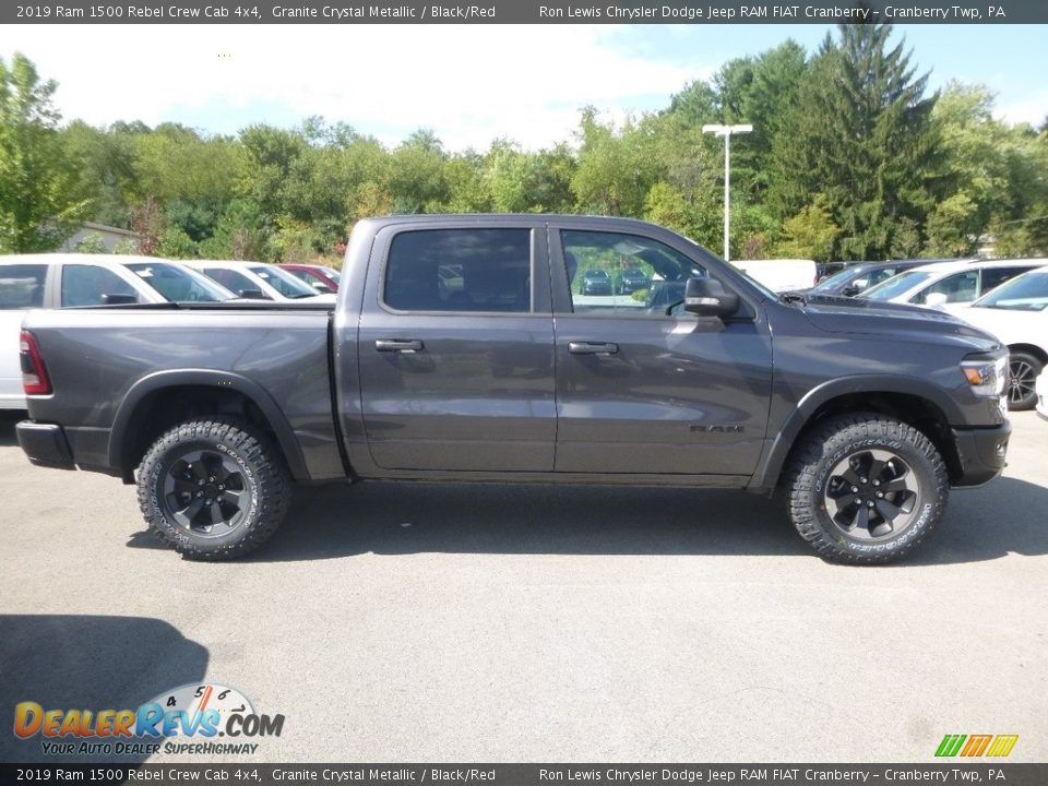 2019 Ram 1500 Rebel Crew Cab 4x4 Granite Crystal Metallic / Black/Red Photo #6