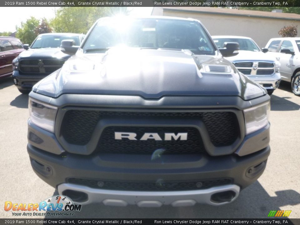 2019 Ram 1500 Rebel Crew Cab 4x4 Granite Crystal Metallic / Black/Red Photo #8