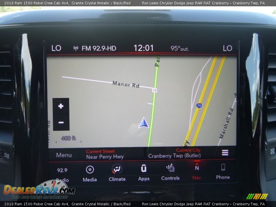 Navigation of 2019 Ram 1500 Rebel Crew Cab 4x4 Photo #17