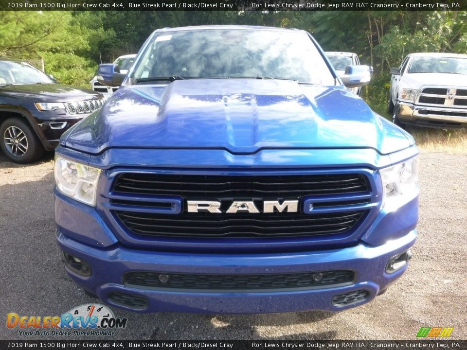 2019 Ram 1500 Big Horn Crew Cab 4x4 Blue Streak Pearl / Black/Diesel Gray Photo #7