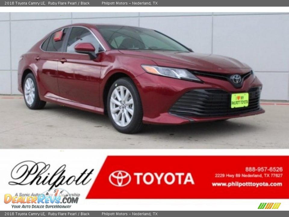 2018 Toyota Camry LE Ruby Flare Pearl / Black Photo #1