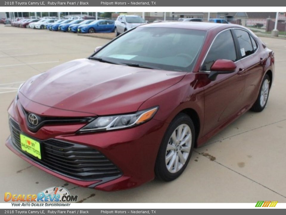 2018 Toyota Camry LE Ruby Flare Pearl / Black Photo #3