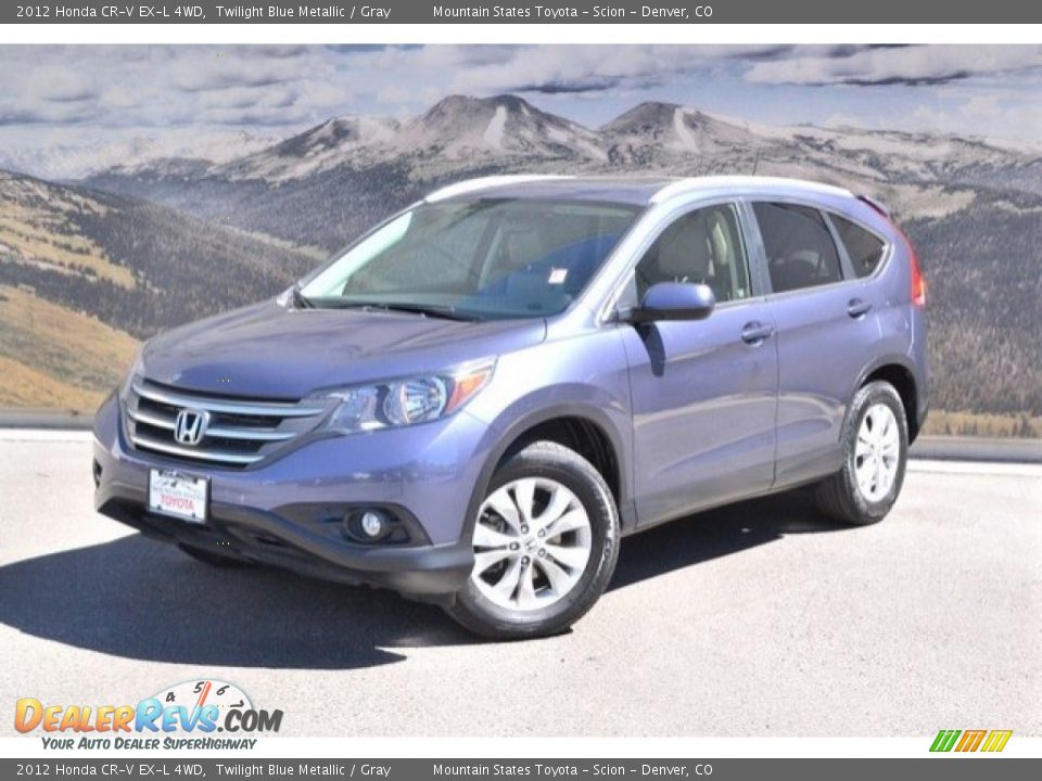 2012 Honda CR-V EX-L 4WD Twilight Blue Metallic / Gray Photo #5