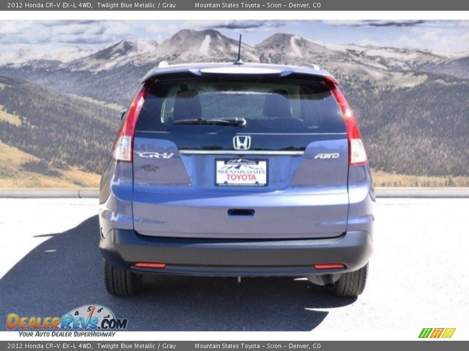 2012 Honda CR-V EX-L 4WD Twilight Blue Metallic / Gray Photo #9