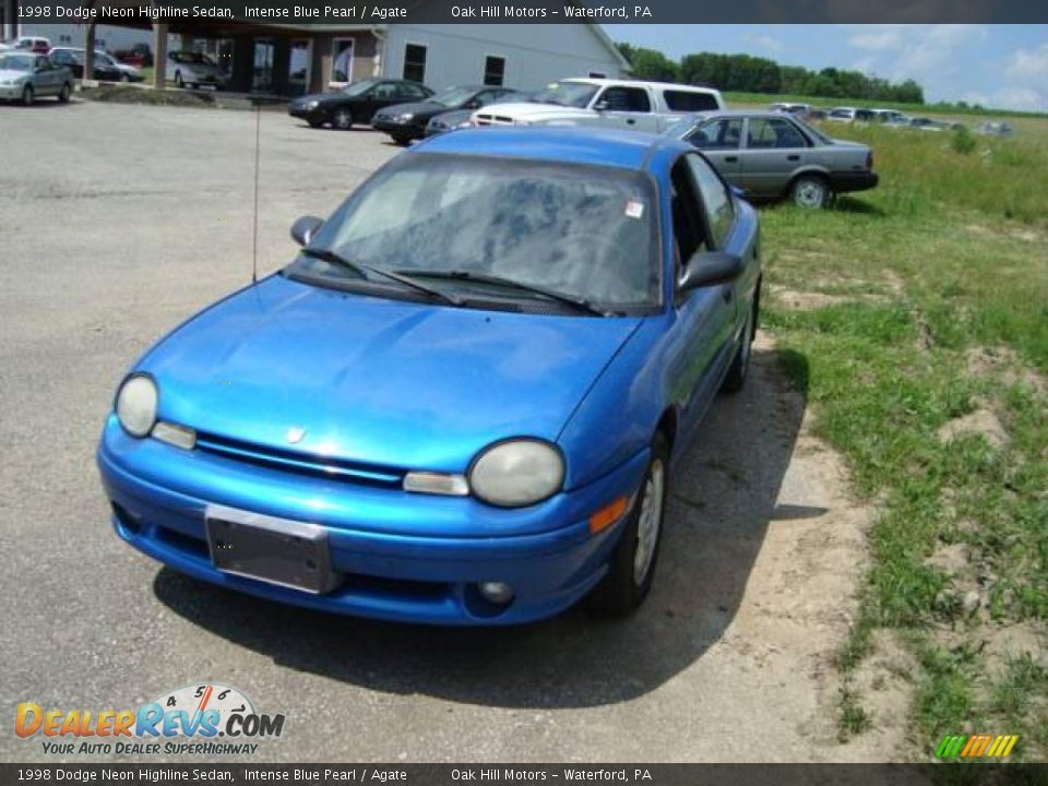 1998 Dodge Neon Highline Sedan Intense Blue Pearl / Agate Photo #2