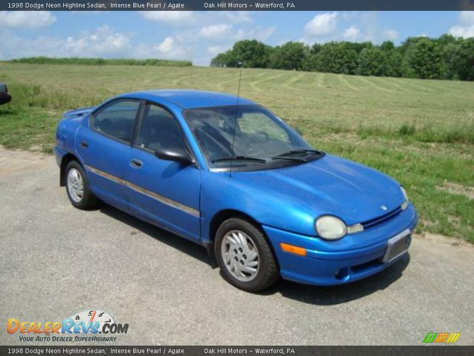 1998 Dodge Neon Highline Sedan Intense Blue Pearl / Agate Photo #3