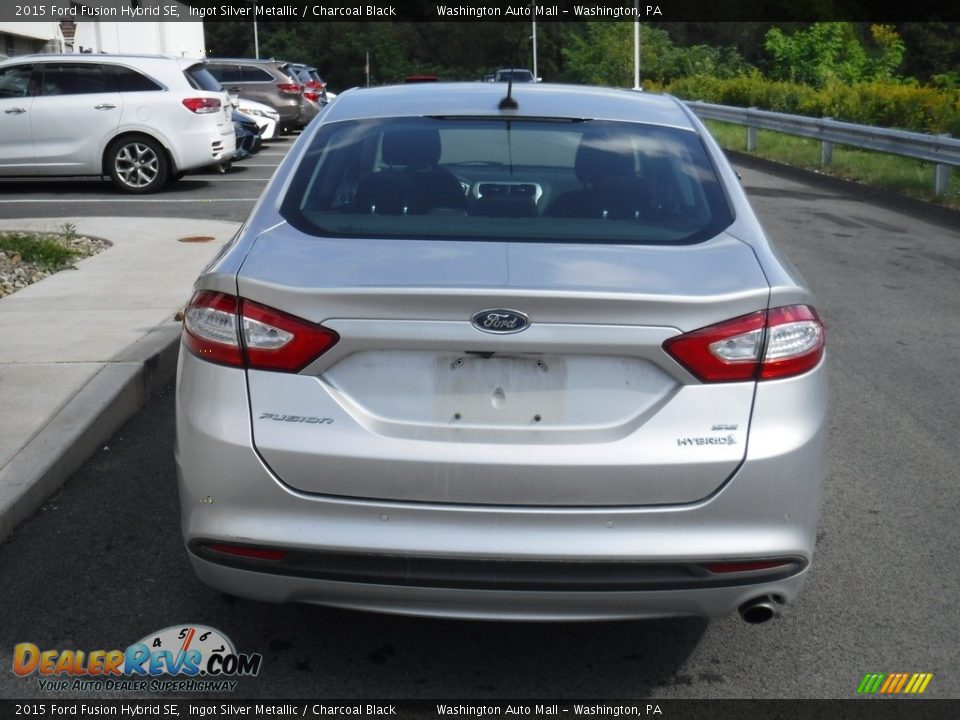 2015 Ford Fusion Hybrid SE Ingot Silver Metallic / Charcoal Black Photo #9