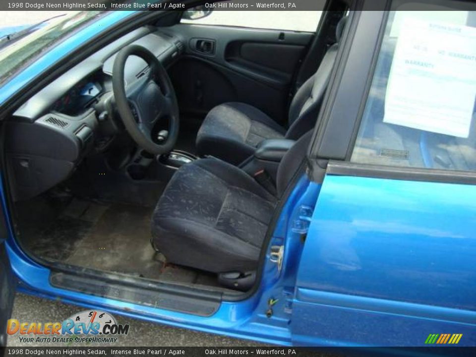 1998 Dodge Neon Highline Sedan Intense Blue Pearl / Agate Photo #7