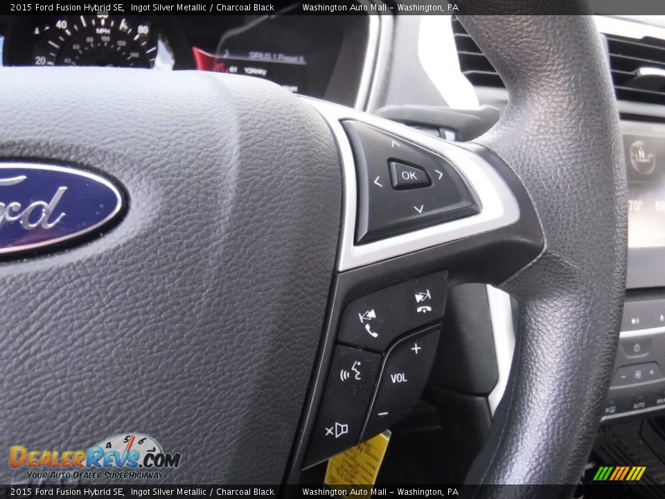 2015 Ford Fusion Hybrid SE Ingot Silver Metallic / Charcoal Black Photo #20