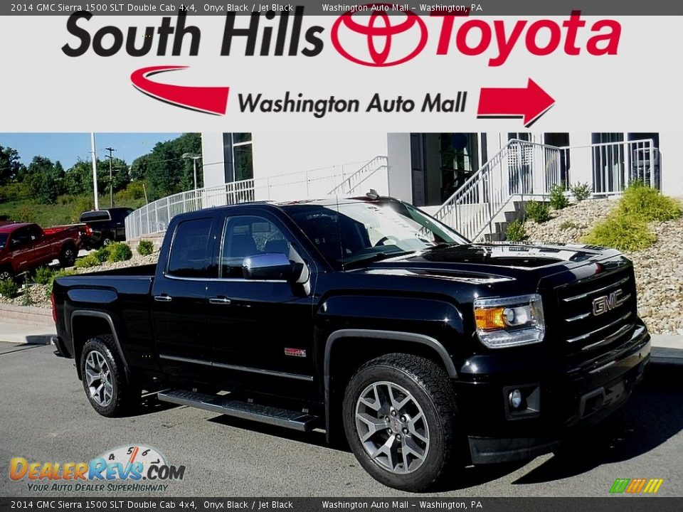 2014 GMC Sierra 1500 SLT Double Cab 4x4 Onyx Black / Jet Black Photo #1
