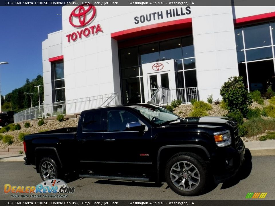2014 GMC Sierra 1500 SLT Double Cab 4x4 Onyx Black / Jet Black Photo #2