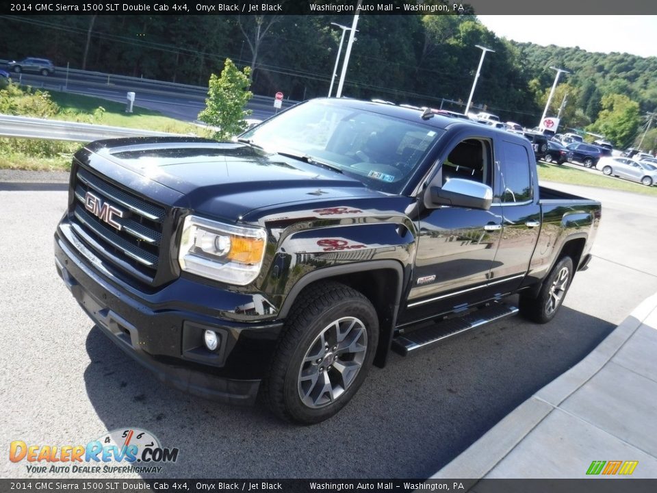 2014 GMC Sierra 1500 SLT Double Cab 4x4 Onyx Black / Jet Black Photo #6