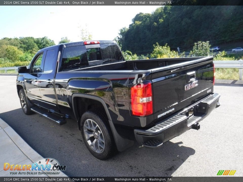 2014 GMC Sierra 1500 SLT Double Cab 4x4 Onyx Black / Jet Black Photo #7