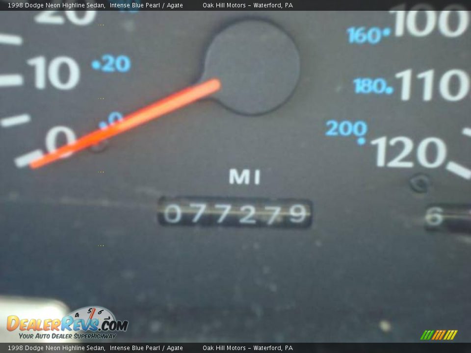 1998 Dodge Neon Highline Sedan Intense Blue Pearl / Agate Photo #14
