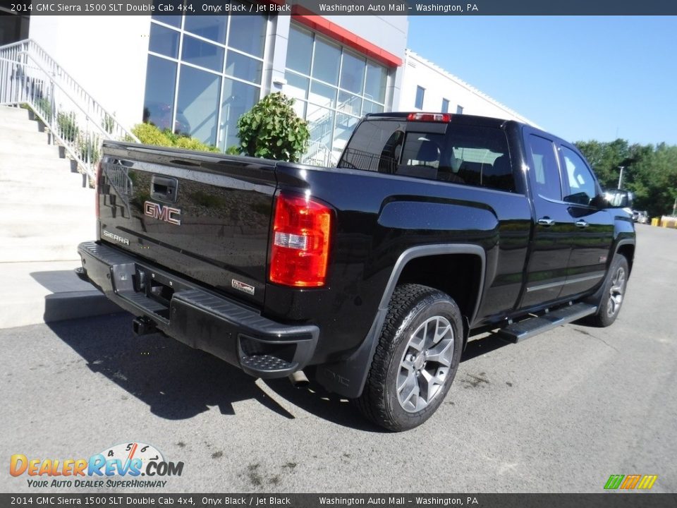 2014 GMC Sierra 1500 SLT Double Cab 4x4 Onyx Black / Jet Black Photo #9