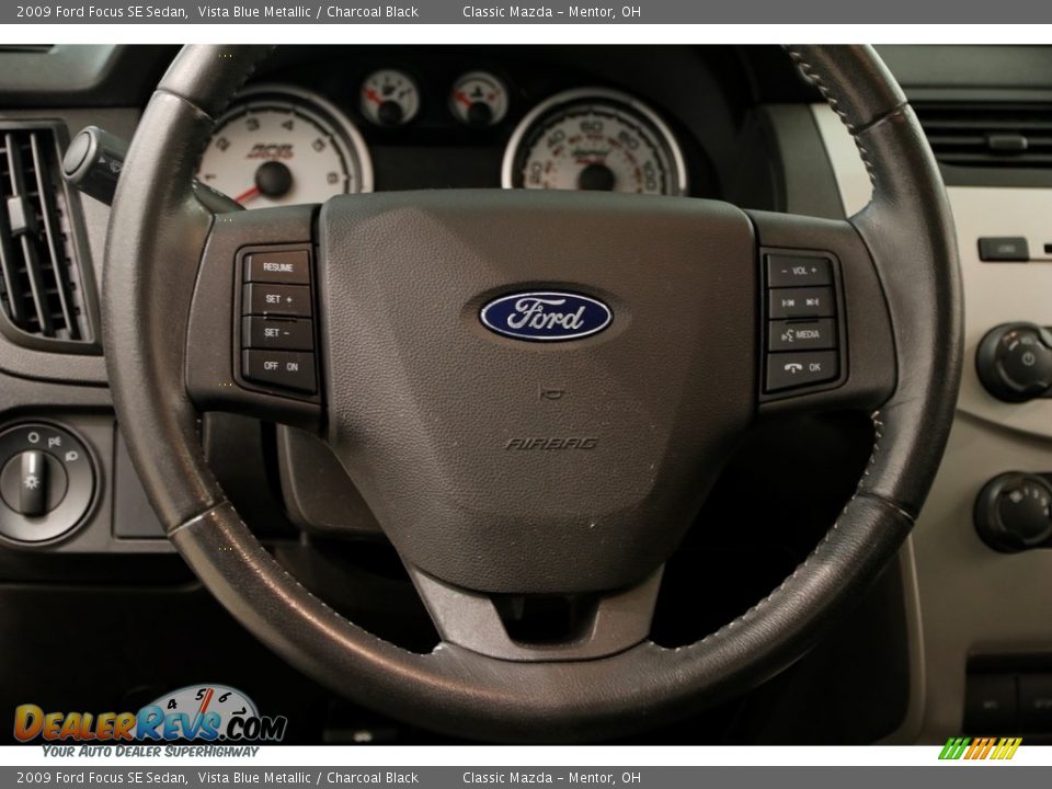 2009 Ford Focus SE Sedan Vista Blue Metallic / Charcoal Black Photo #6