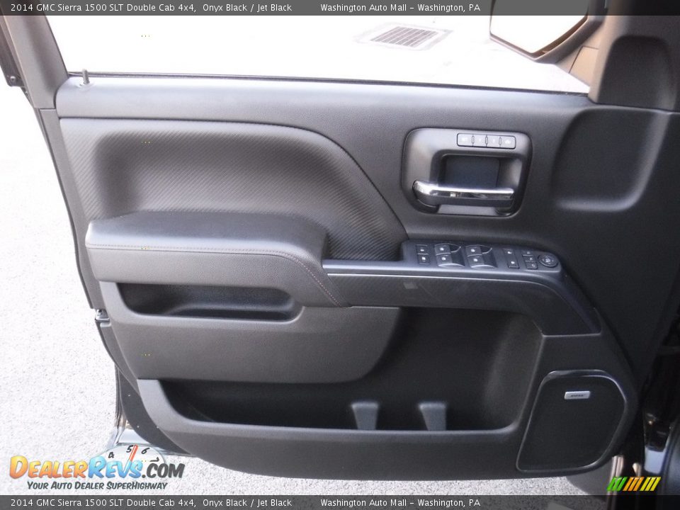 2014 GMC Sierra 1500 SLT Double Cab 4x4 Onyx Black / Jet Black Photo #14