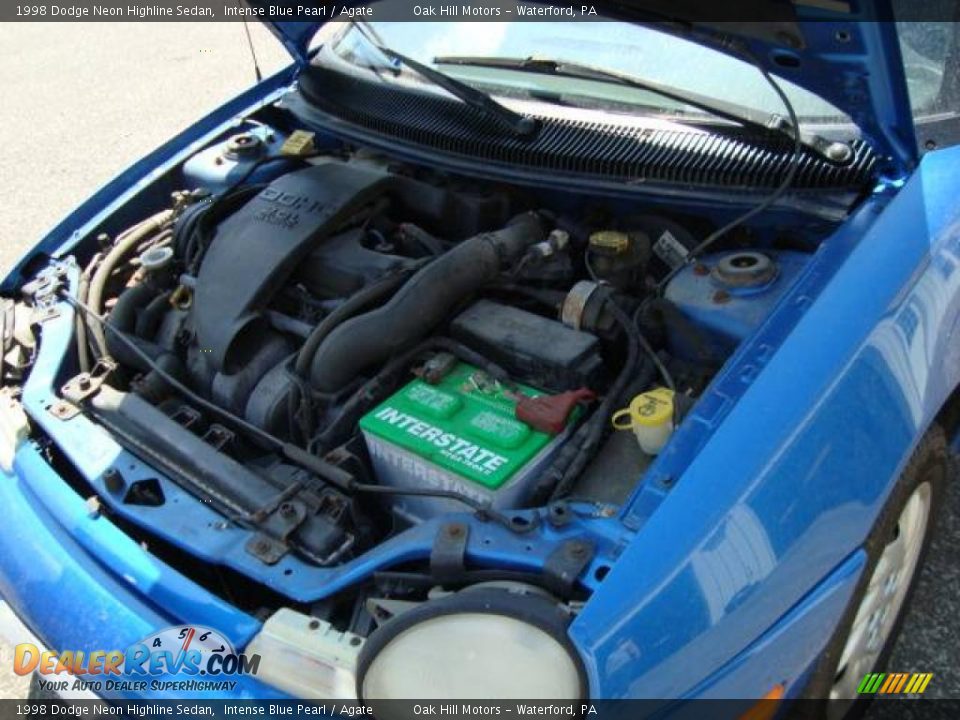 1998 Dodge Neon Highline Sedan Intense Blue Pearl / Agate Photo #16