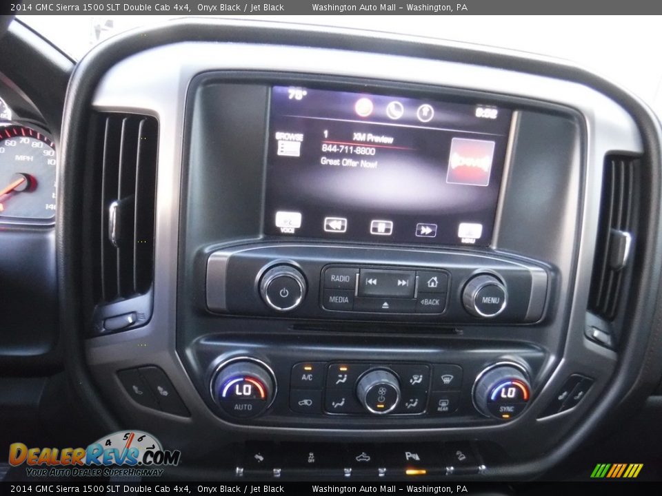 2014 GMC Sierra 1500 SLT Double Cab 4x4 Onyx Black / Jet Black Photo #19
