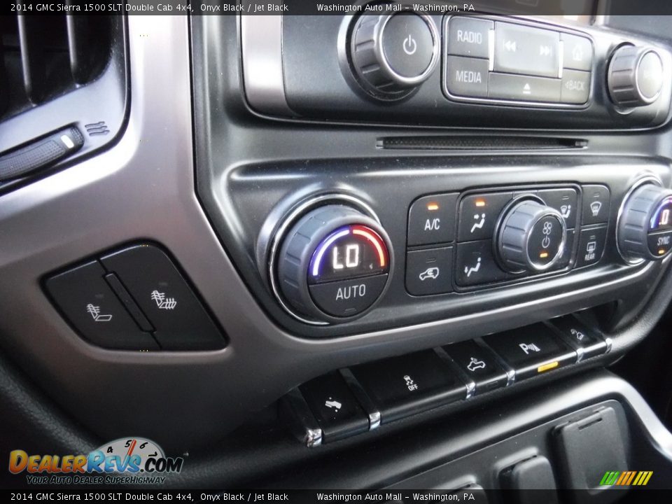 2014 GMC Sierra 1500 SLT Double Cab 4x4 Onyx Black / Jet Black Photo #22