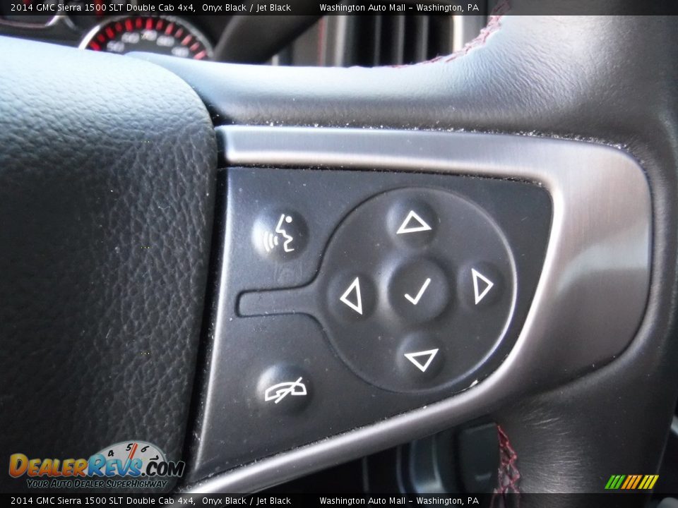 2014 GMC Sierra 1500 SLT Double Cab 4x4 Onyx Black / Jet Black Photo #26