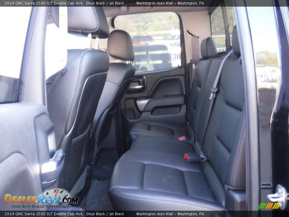 2014 GMC Sierra 1500 SLT Double Cab 4x4 Onyx Black / Jet Black Photo #27