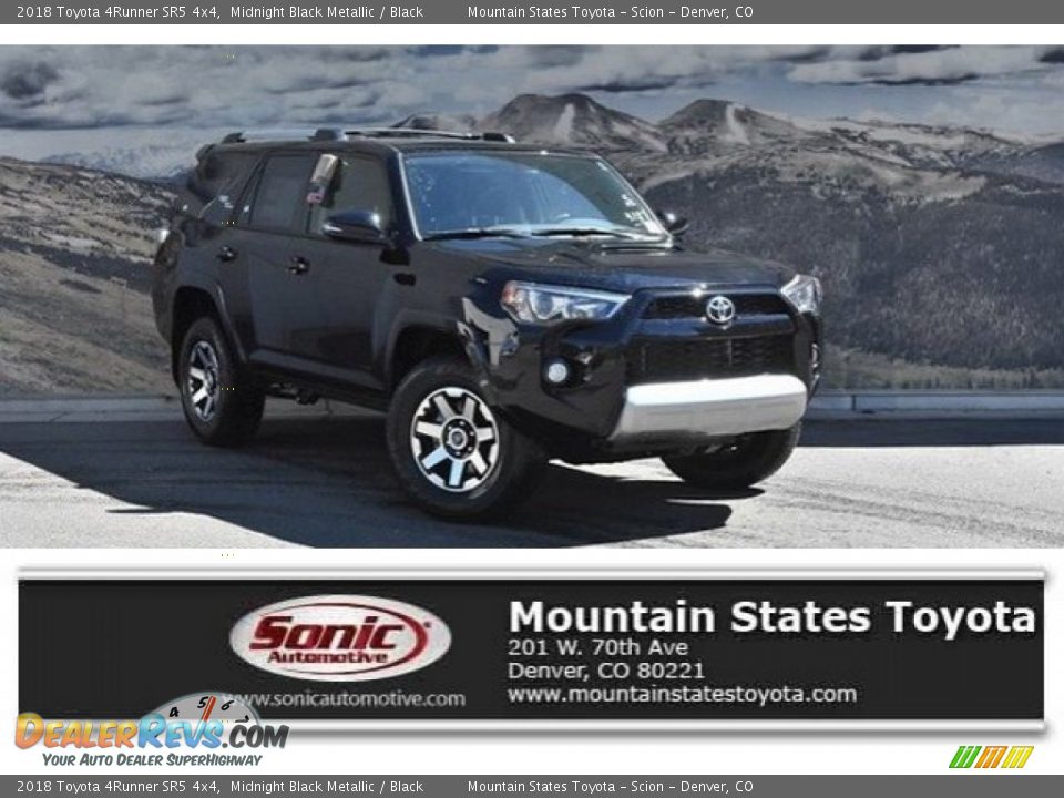 2018 Toyota 4Runner SR5 4x4 Midnight Black Metallic / Black Photo #1