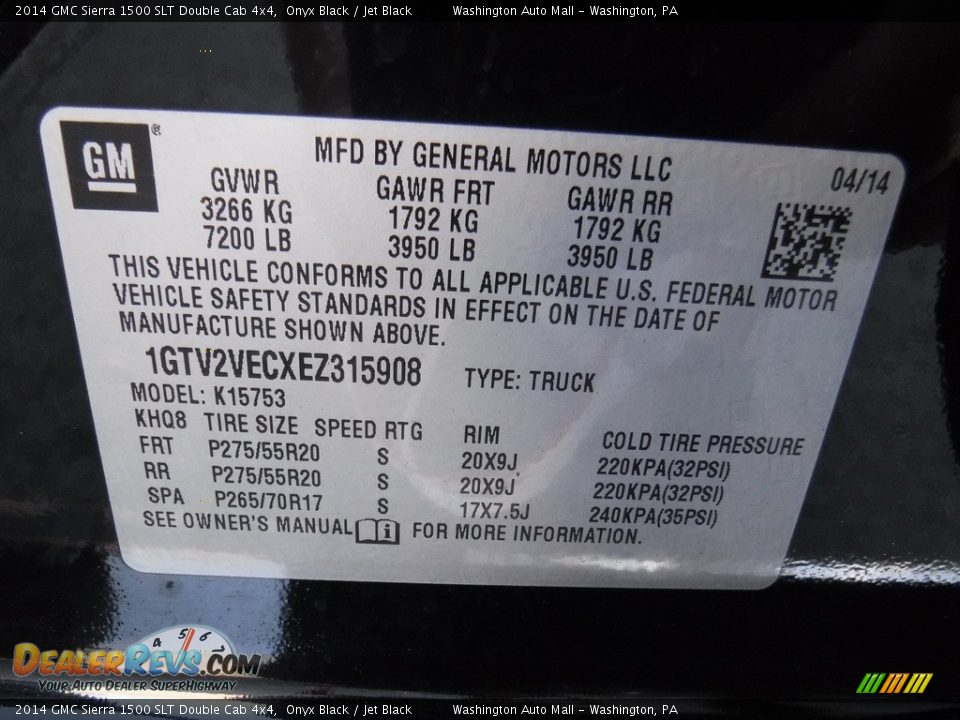 2014 GMC Sierra 1500 SLT Double Cab 4x4 Onyx Black / Jet Black Photo #29