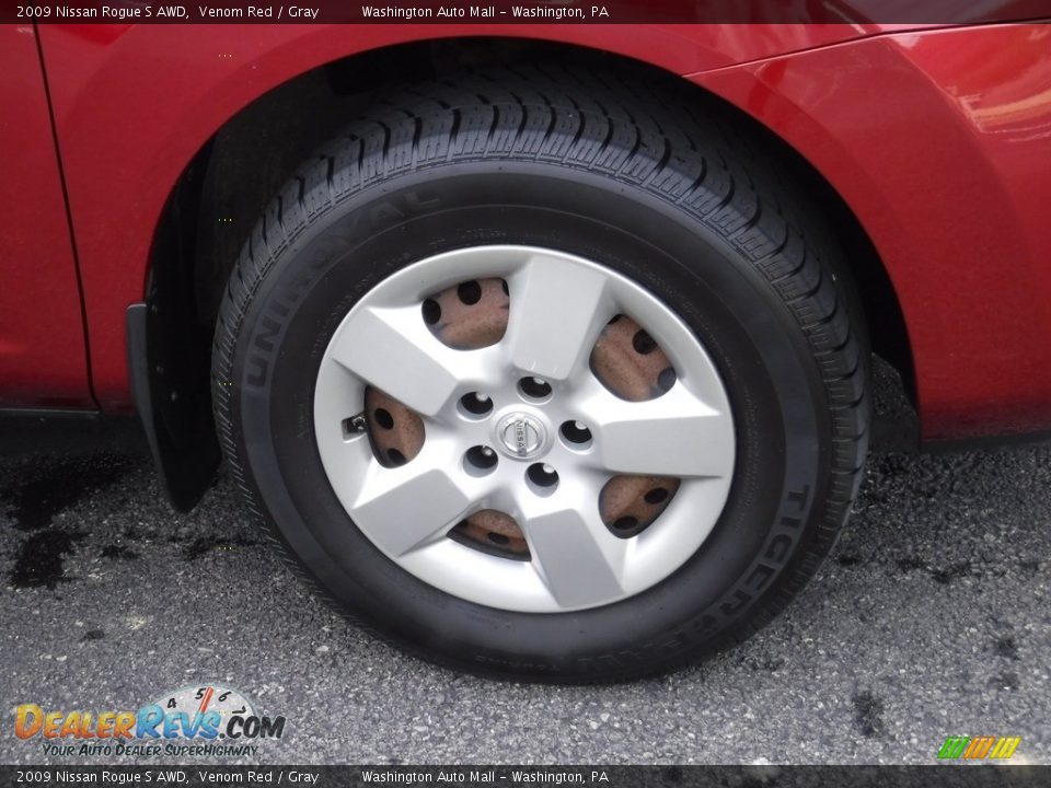2009 Nissan Rogue S AWD Venom Red / Gray Photo #3