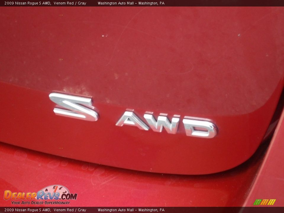 2009 Nissan Rogue S AWD Venom Red / Gray Photo #9