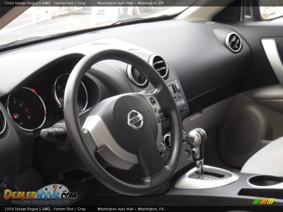 2009 Nissan Rogue S AWD Venom Red / Gray Photo #10