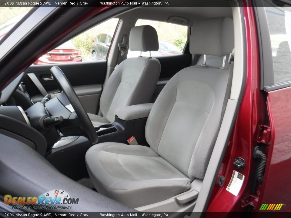 2009 Nissan Rogue S AWD Venom Red / Gray Photo #12