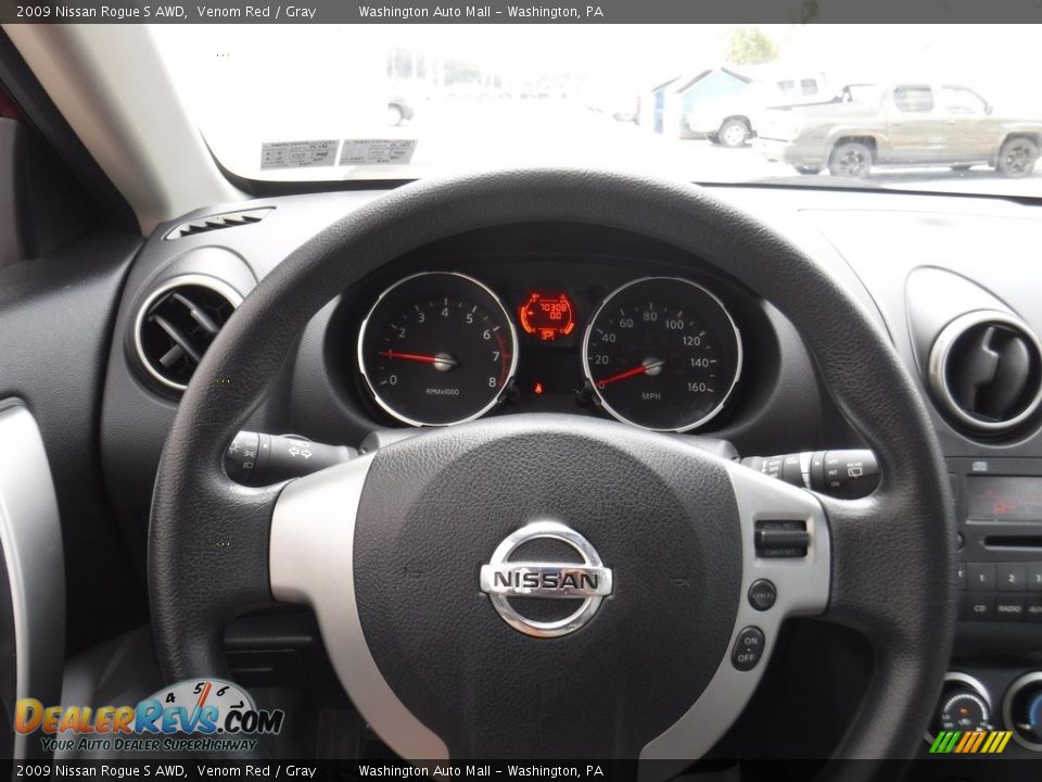 2009 Nissan Rogue S AWD Venom Red / Gray Photo #18