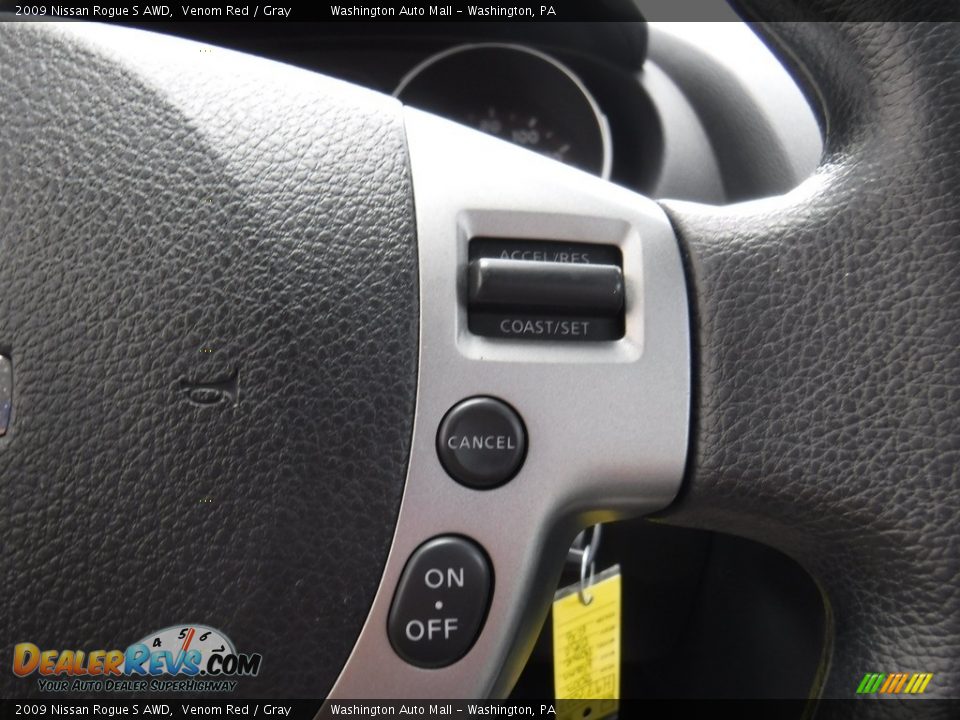 2009 Nissan Rogue S AWD Venom Red / Gray Photo #19