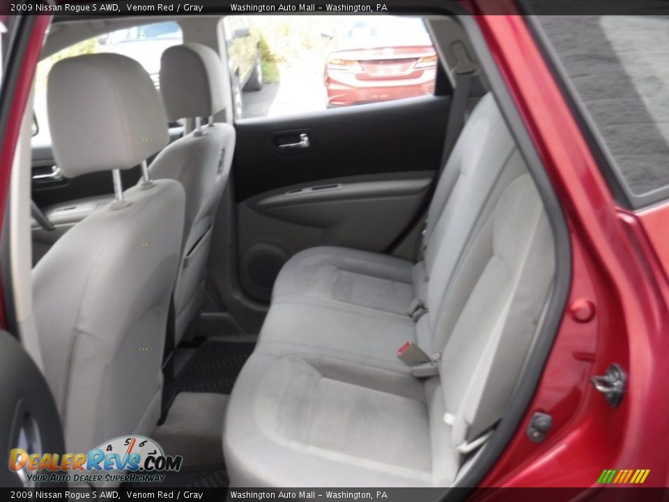 2009 Nissan Rogue S AWD Venom Red / Gray Photo #21