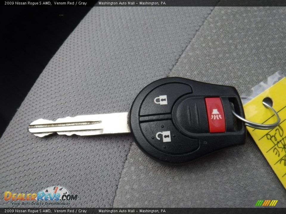 2009 Nissan Rogue S AWD Venom Red / Gray Photo #23