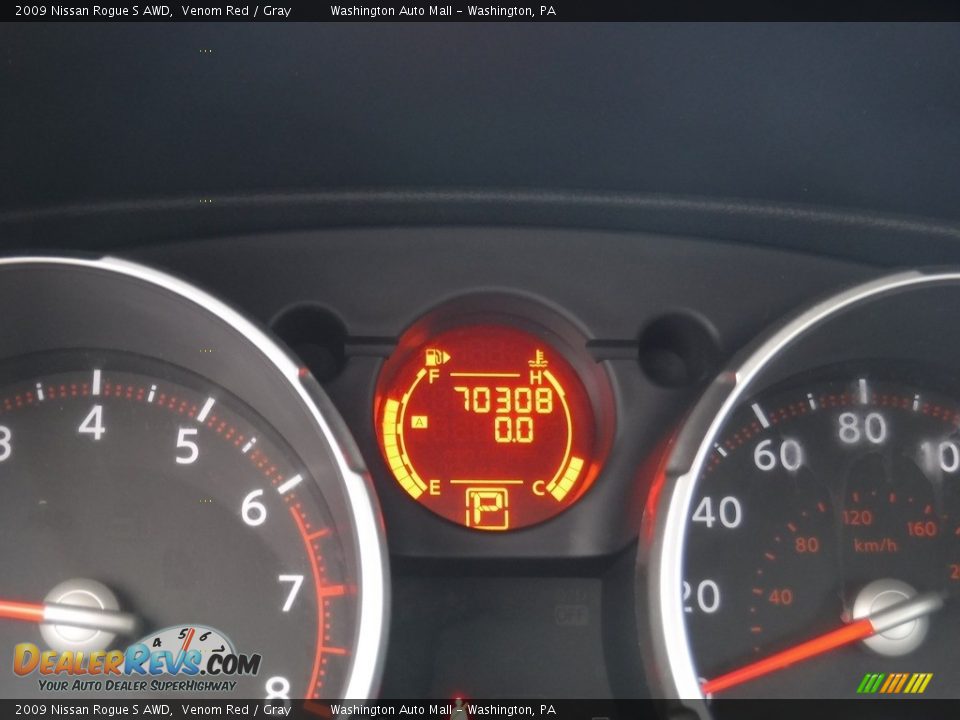 2009 Nissan Rogue S AWD Venom Red / Gray Photo #25