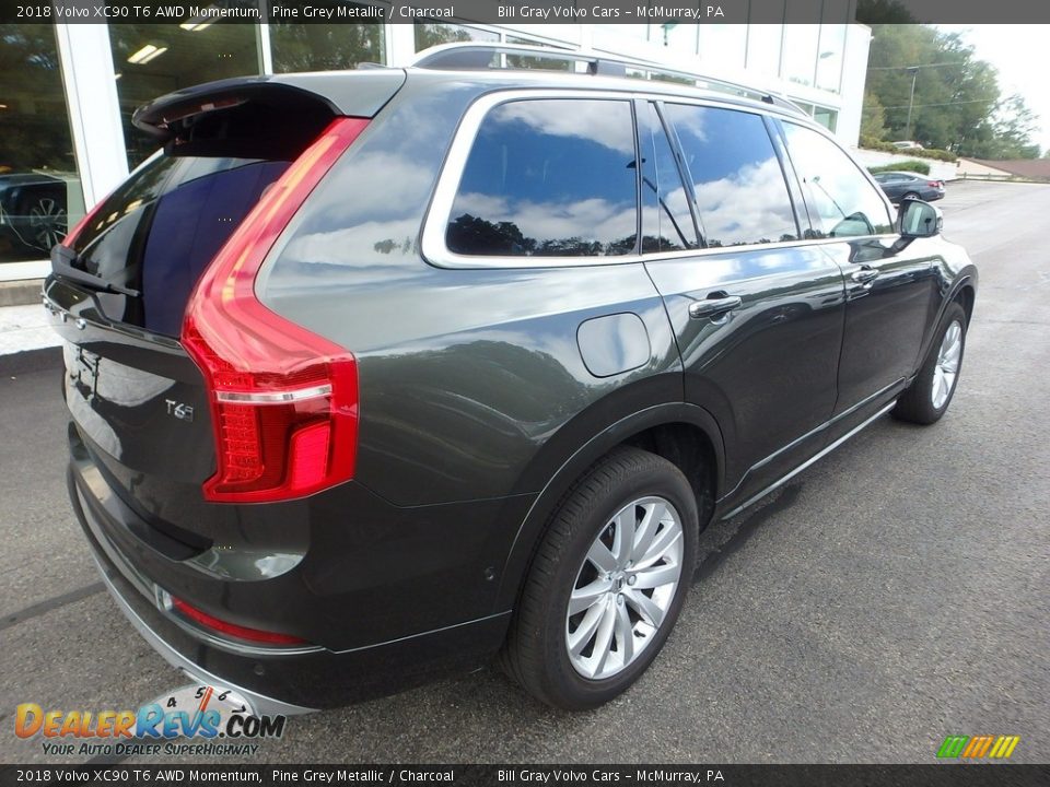2018 Volvo XC90 T6 AWD Momentum Pine Grey Metallic / Charcoal Photo #3