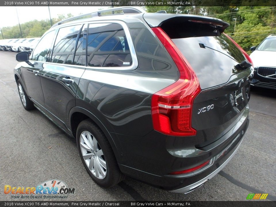 2018 Volvo XC90 T6 AWD Momentum Pine Grey Metallic / Charcoal Photo #6