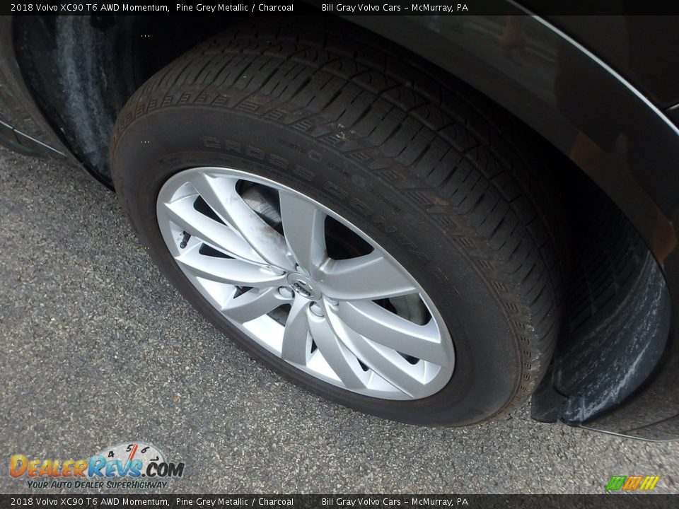 2018 Volvo XC90 T6 AWD Momentum Pine Grey Metallic / Charcoal Photo #10