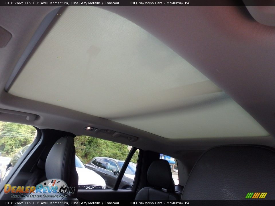 2018 Volvo XC90 T6 AWD Momentum Pine Grey Metallic / Charcoal Photo #20
