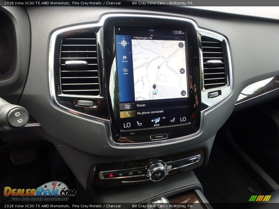 2018 Volvo XC90 T6 AWD Momentum Pine Grey Metallic / Charcoal Photo #22