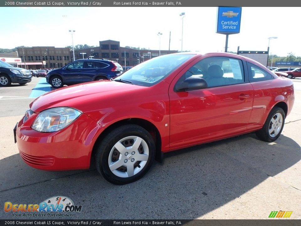 2008 Chevrolet Cobalt LS Coupe Victory Red / Gray Photo #8