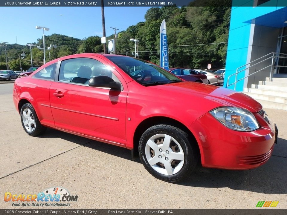 2008 Chevrolet Cobalt LS Coupe Victory Red / Gray Photo #10